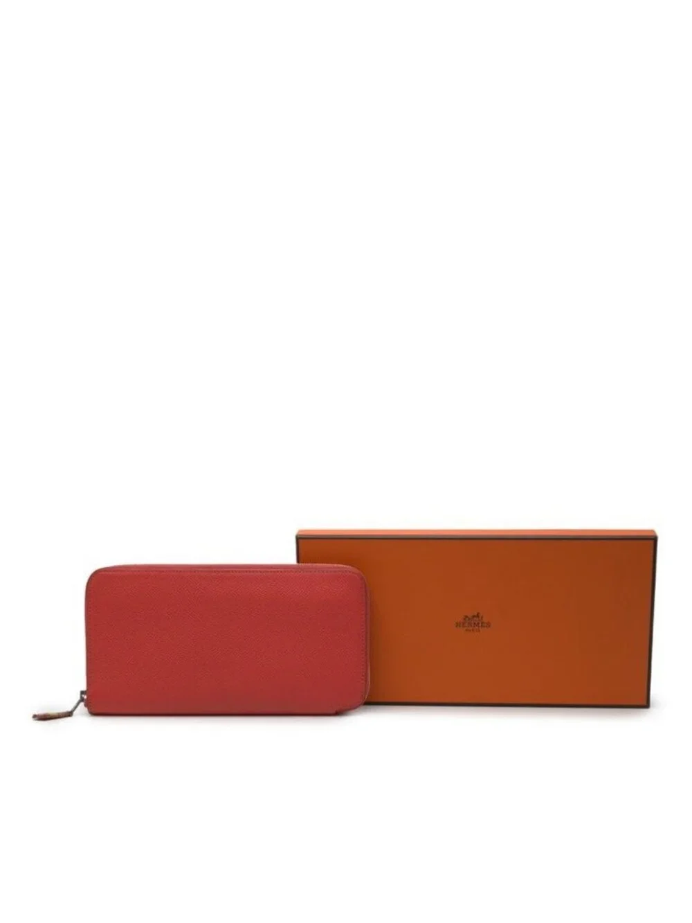 Hermes Azap Long Silk in Zip Around Wallet Rose Jaipur Pink Veau